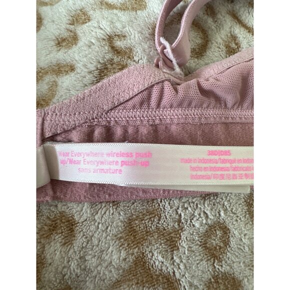 Victorias Secret Pink Wireless Push-Up Bra 38D Comfort Wear Everywear - Picture 6 of 8